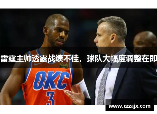 雷霆主帅透露战绩不佳，球队大幅度调整在即